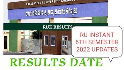 Rayalaseema university||6th sem instant backlog exam||BA Bcom Bsc and Bsw results date fixed