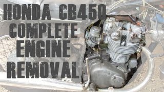 Honda CB450 Complete Engine Removal by One Person
