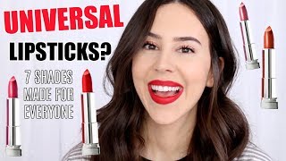 LIPSTICKS FOR EVERYONE! || Maybelline Made For Lipstick || Lip Swatches & -