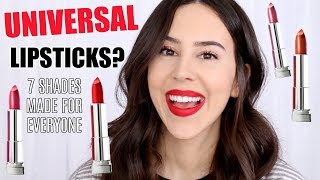 LIPSTICKS FOR EVERYONE! || Maybelline Made For All Lipstick || Lip Swatches & Review