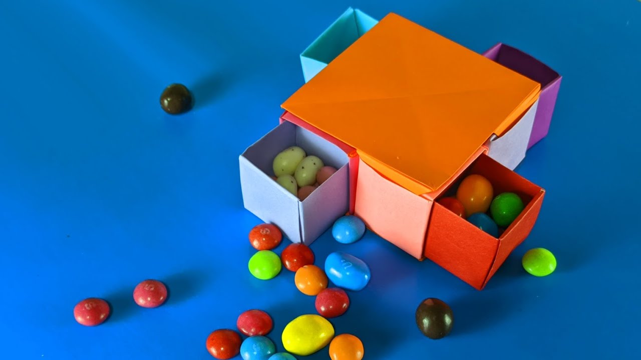 How to make a Paper Candy Box | Origami gift box ideas - YouTube