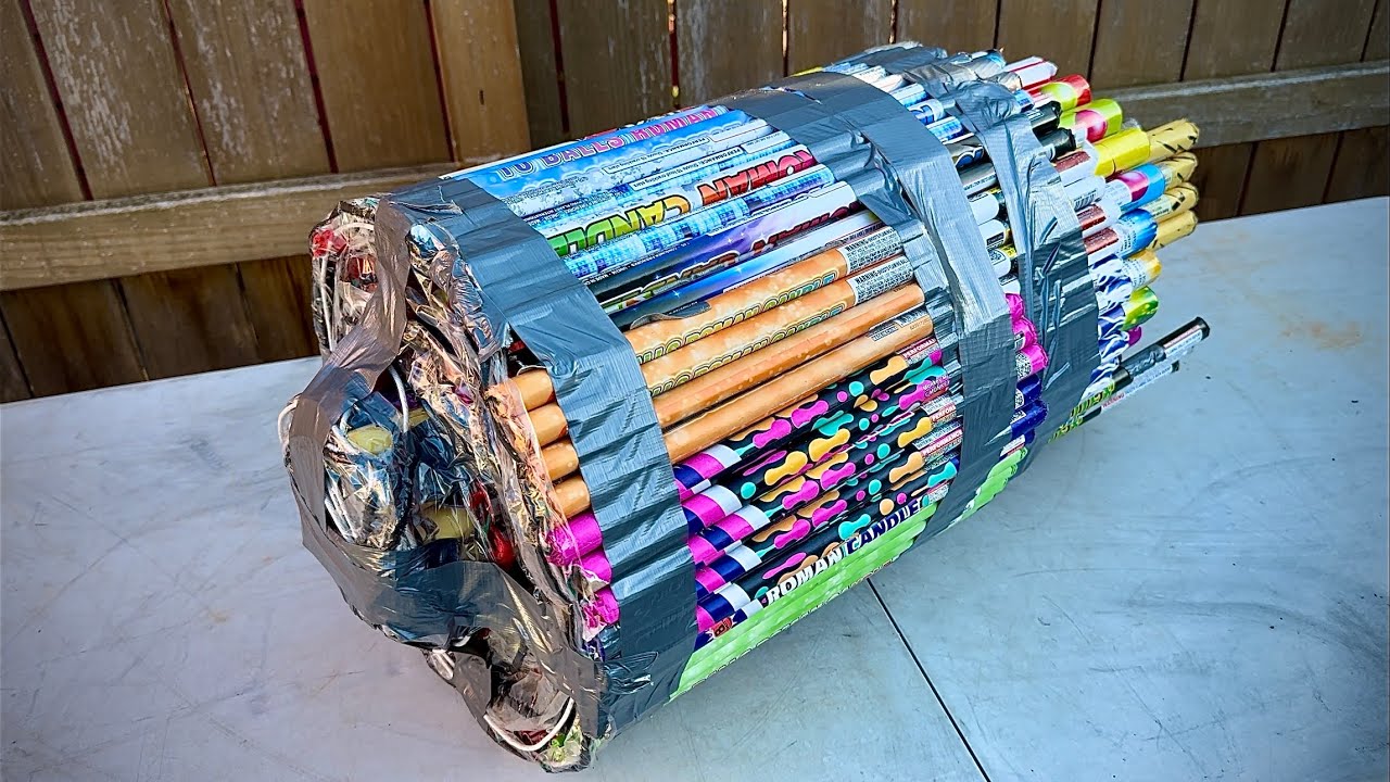 WORLDS LARGEST ROMAN CANDLE MEGA XXL FIREWORK