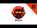 Ninja Logo Design in Adobe Illustrator