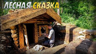 ЗЕМЛЯНКА У РУЧЬЯ - строю СКАЗОЧНЫЙ ДОМИК с террасой | ЛЕСНАЯ ШАУРМА