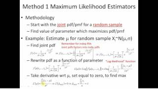 Statistics Lecture 3 Estimators