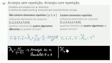 Arranjos Simples (sem repetição) | Arranjos completos (com repetição)