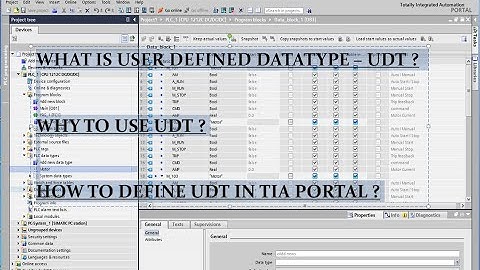 User Defined Data type (UDT) - in TIA PORTAL