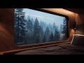 10 Hours Rain on Train Window at Night | Rail Sounds for Deep Sleep