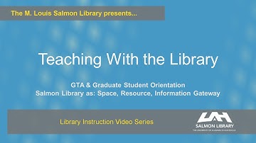 GTA Library Orientation Part 3  Teaching With the Library