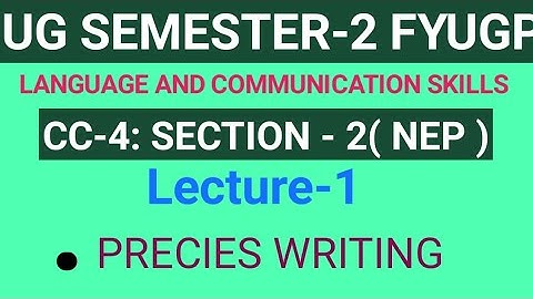 Vbu CC-4 English Language and communication skill Section-2 Precies writing For Sem-2 fyugp 22-26 VI