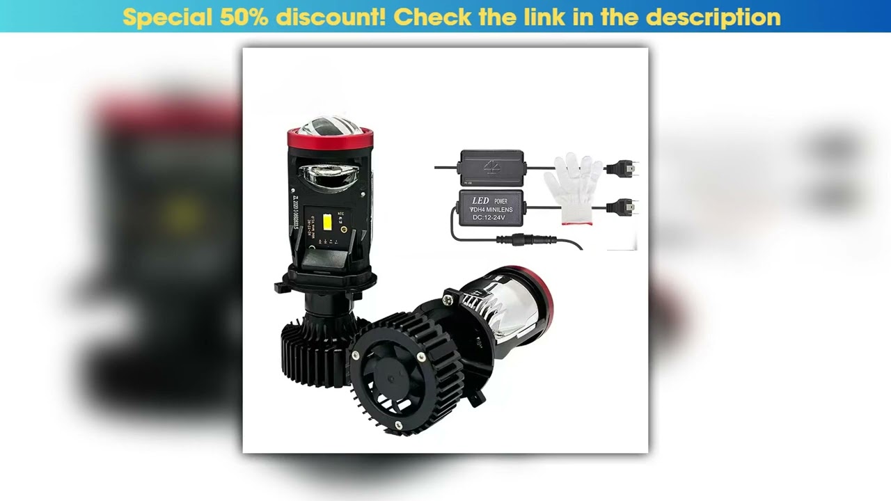 Y7D 120W H4 Headlights Car H4 LED Mini Projector Lens 6000K High Low Beam Turbo Fan Auto LED H4