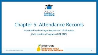 Information Chapter 5 - Attendance Requirements for Food Program Coordinators News