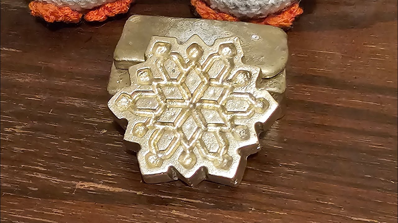 Casting a brass snowflake - from junk to treasure. - YouTube