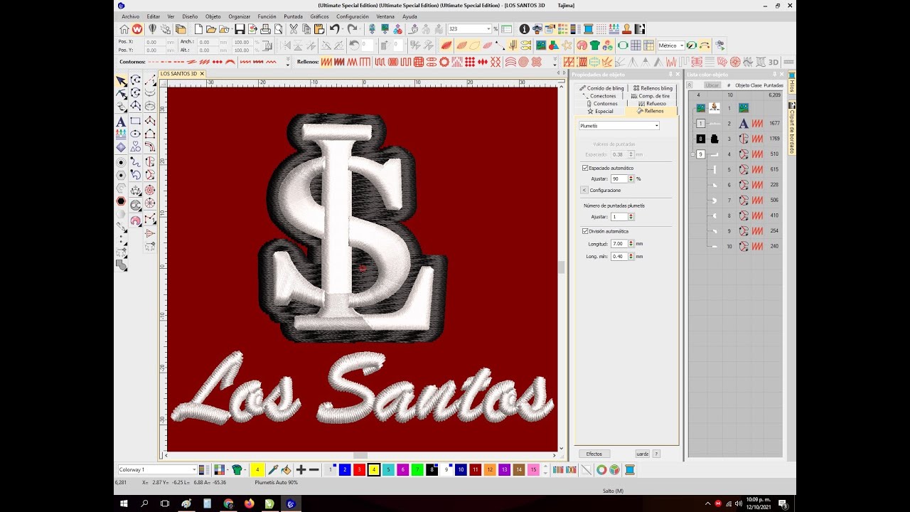 PONCHADO 3D CON CONTORNO O SOMBRA