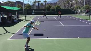 Bryan Brothers & Mardy Fish | Indian Wells Practice 3/7/17 (Court Level 60fps)