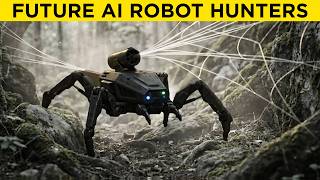 Future AI Robot Hunter Fires a Web Net… But Who Is It Targeting?