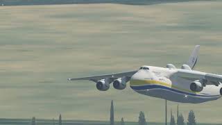 An-225 Mriya Ur-82060 Takeoff From Gostomel Drone View