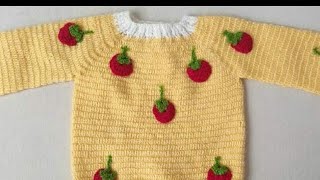 Buy comfy Hand Made cherry applique Sweater