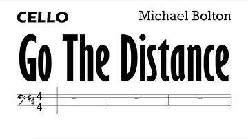 Go The Distance Cello Sheet Music Backing Track Play Along Partitura