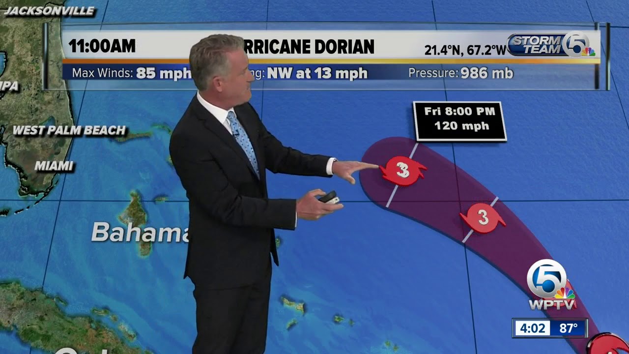 LATEST: Hurricane Dorian forecast to become Category 4, expected to ...