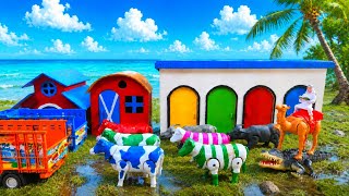 Amazing ‼️ Angkut Sapi Lucu Warna Warni Kerbau Gajah Kambing Unta Beruang Elang Dengan Truk Oleng