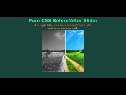 Pure CSS Image Slider Before and After effect || [HTML and CSS Only]