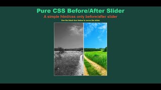 Pure CSS Image Slider Before and After effect || [HTML and CSS Only]