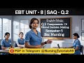 Saq-2"Ethical Decision-Making in Nursing | Unit-8 Short Answers | BSc Nursing Semester-5 EBT Notes"