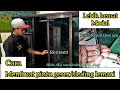 membuat pintu sliding lemari || make the wardrobe sliding door