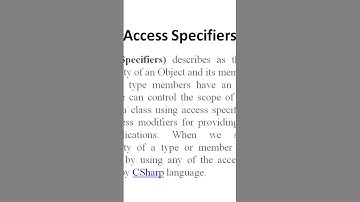 036 - ACCESS Specifier In C#