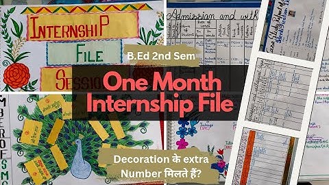 One Month Internship File | Complete File Format & Decoration Tips | B.Ed 2nd Semester | Pulse