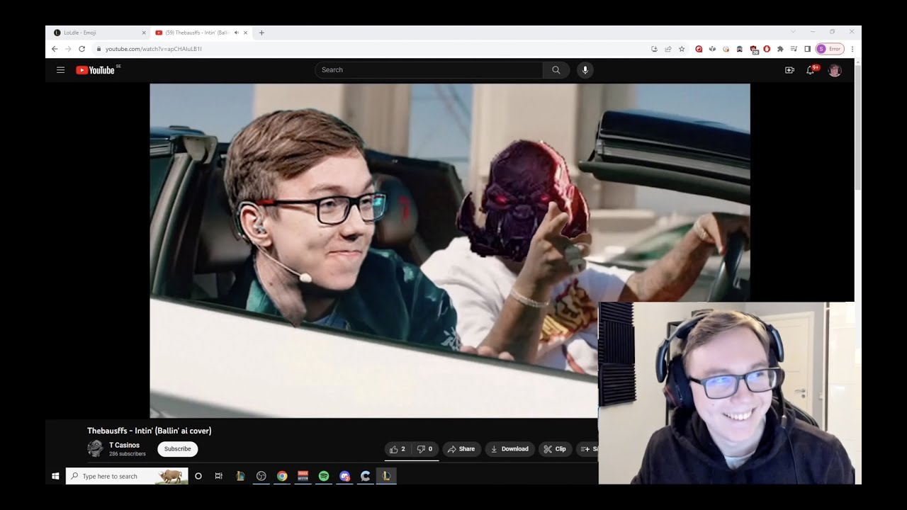 Thebausffs reacts to his ai singing Ballin'