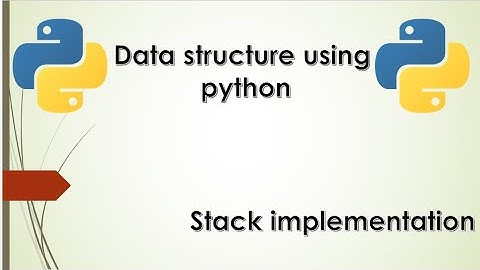 Stack implementation using python in hindi || Data structure in python in hindi