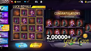 2,00000+ Gold Coin 🪙 Spin in Free Fire | Gold Royale New Bundle 😎 | Holi Special