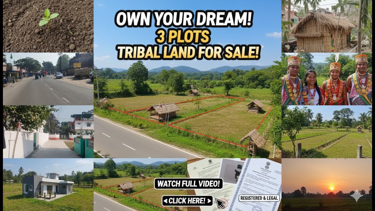 Tribal registered land for sale in khapril sainikpuri  total 3 plot in the video