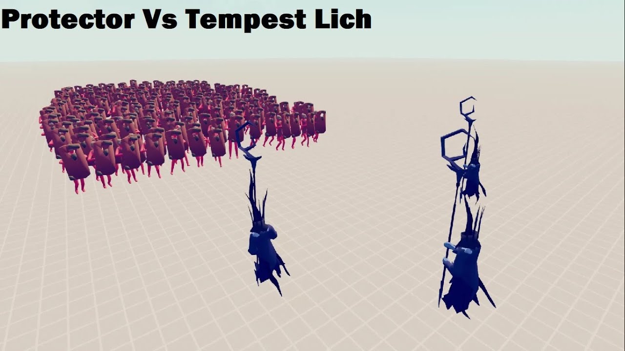 TABS 200v3 Protector Vs Tempest Lich-Totally Accurate Battle Simulator
