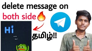 how to delete someone message on telegram both side in tamil  Balamurugan tech