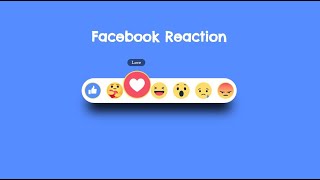 Facebook Reaction Page | How to create Facebook Reaction page in HTML with CSS