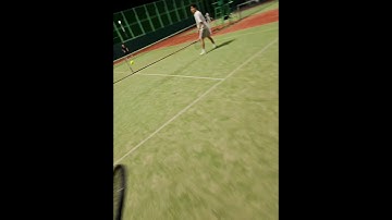 playing tennis with rayban meta smart glasses