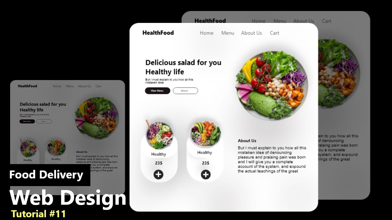 How To Make Food Delivery Web UI UX Design In Adobe XD | Web Design ...