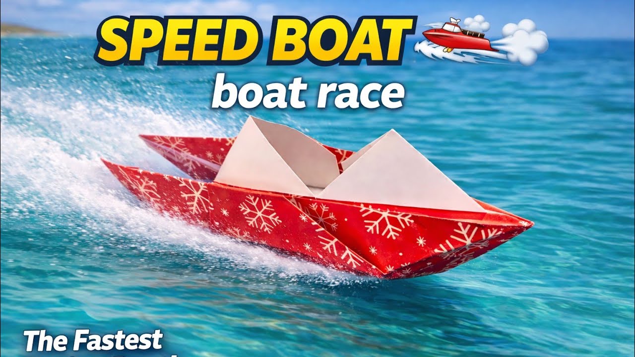 Paper Speed Boat Pattern How to Make Paper Speed Boat 🚤 | Speedy Paper Boat 🚤⚡ | Easy Origami ...