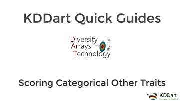 KDDart Quick Guides - Scoring Categorical Other Traits