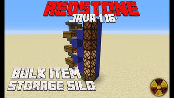 Bulk Item Storage Silo Tutorial | Minecraft Redstone Java 1.16+ | Minecraft Storage Systems