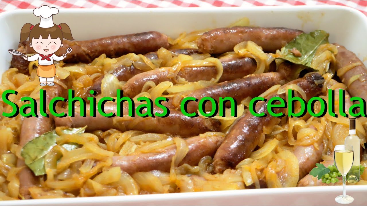 Salchichas frescas encebolladas al vino blanco y pimentón, una receta que no debe faltar en tu menú