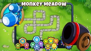 Double HP MOAB || (Hard, Monkey Meadow) || No Monkey Knowledge || Bloons TD6