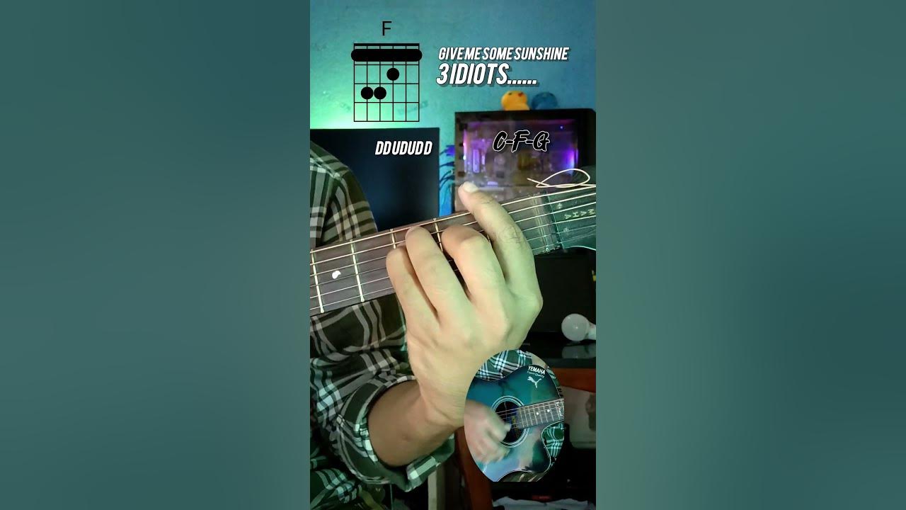 3 IDIOTS- Give Me Some Sunshine Guiter Intro Chords Cover #3iditos #guitercover