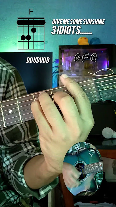 3 IDIOTS- Give Me Some Sunshine Guiter Intro Chords Cover #3iditos #guitercover