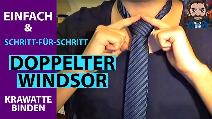 Wie Sie eine Krawatte binden Deutsch (German How to Tie a Tie) - YouTube