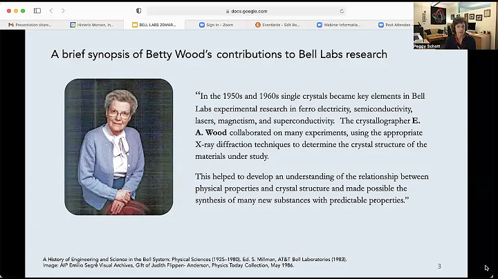 Betty Wood: Bell Labs Pioneer presented by Dr. Mar...