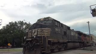 NS Leader On BNSF WB Stacktrain Lead By NS #9813. Olathe, KS 6/6/26
